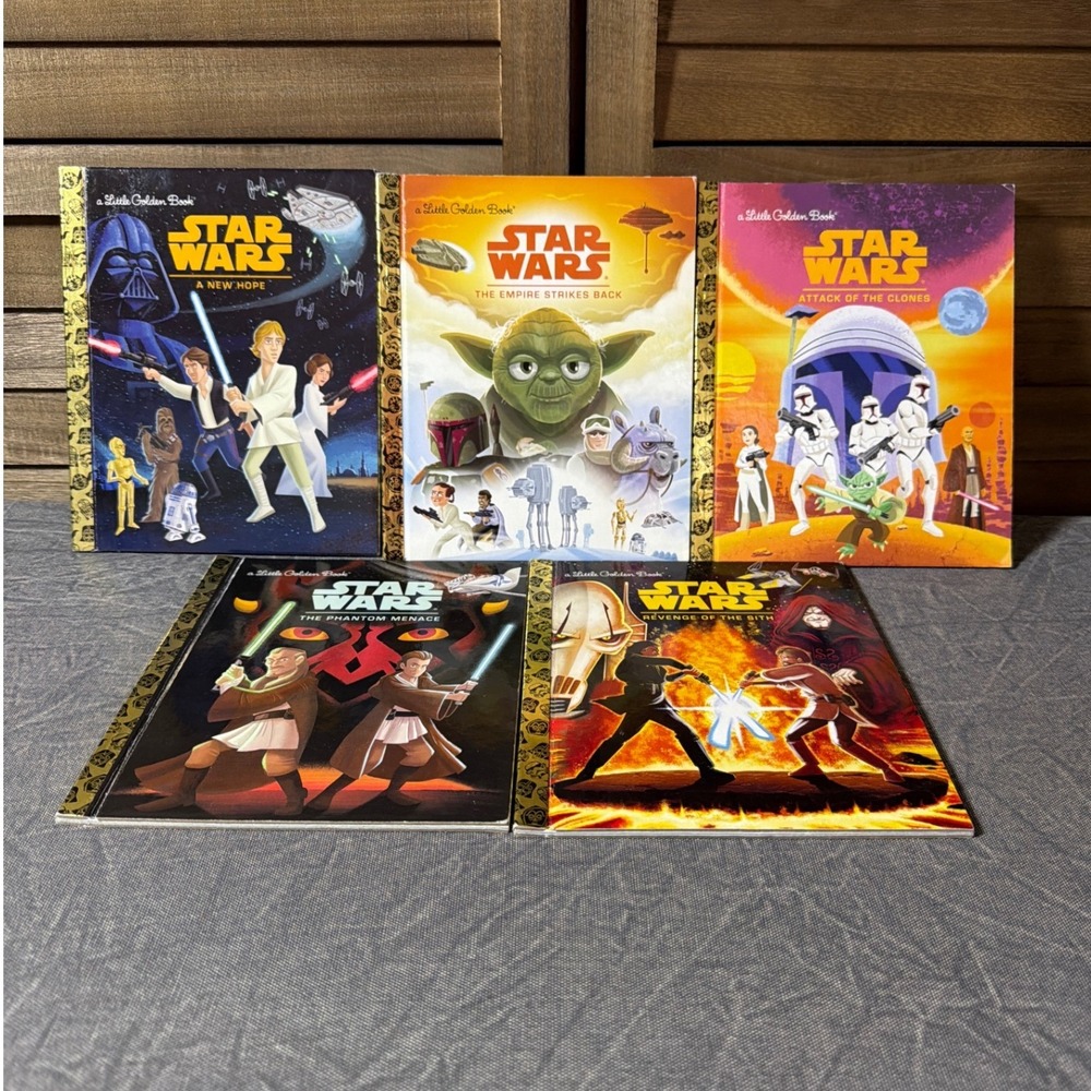 Little Golden Book Star Wars 5 Book Set Hardcover Kids Stories Golden Books